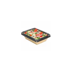 Boîte Luxifood carton kraft noir 85 cl + couvercle - par 20