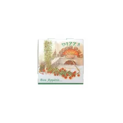 Boîte pizza carton à coins droits "Olives" 40 x 40 x 4 cm - par 100