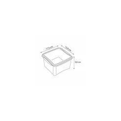Boîte plastique transparente avec couvercle Prestipack 1500 ml - par 30