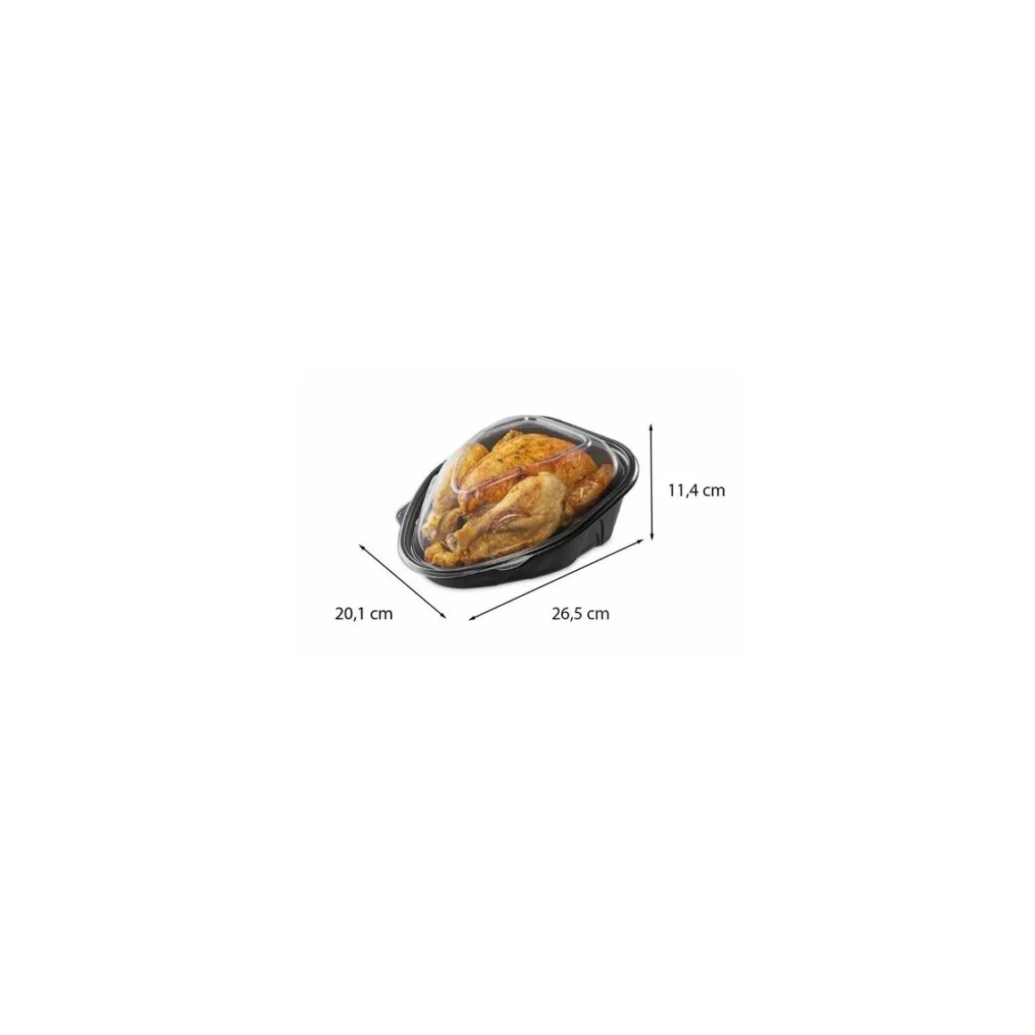 Boîte à poulet avec couvercle Avipack 2000 ml - par 150