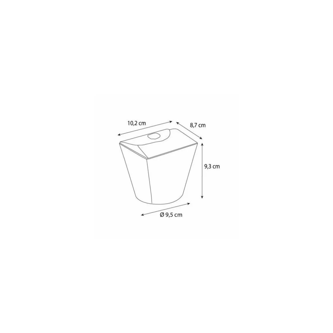 Boîte à pâtes carton blanche 780 ml - par 50
