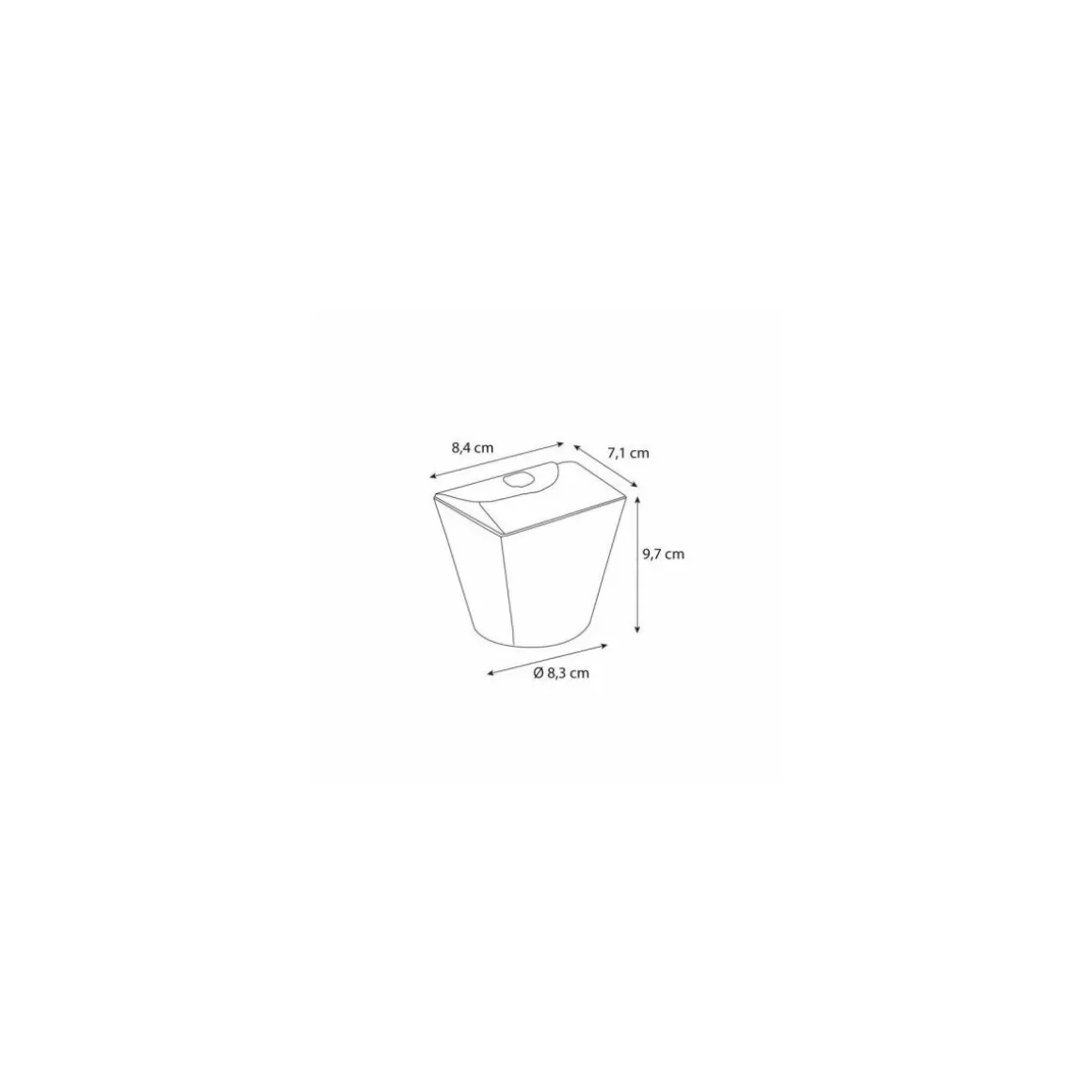Boîte à pâtes carton blanche 480 ml - par 50