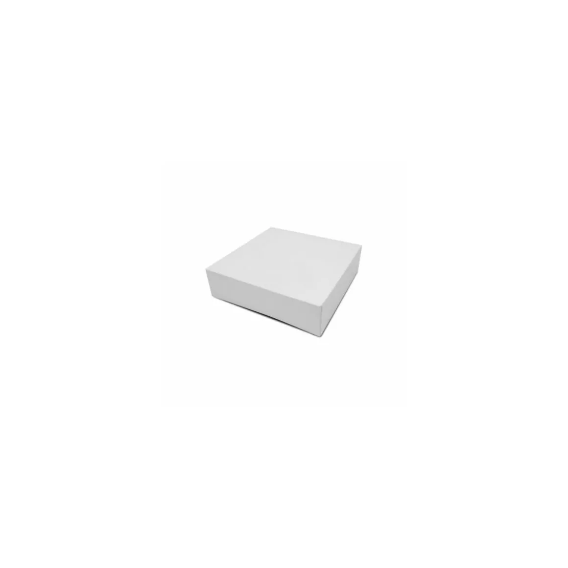 Boîte pâtissière blanche en carton 18 x 18 x 8 cm - par 50