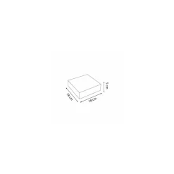 Boîte pâtissière blanche en carton 18 x 18 x 5 cm - par 50