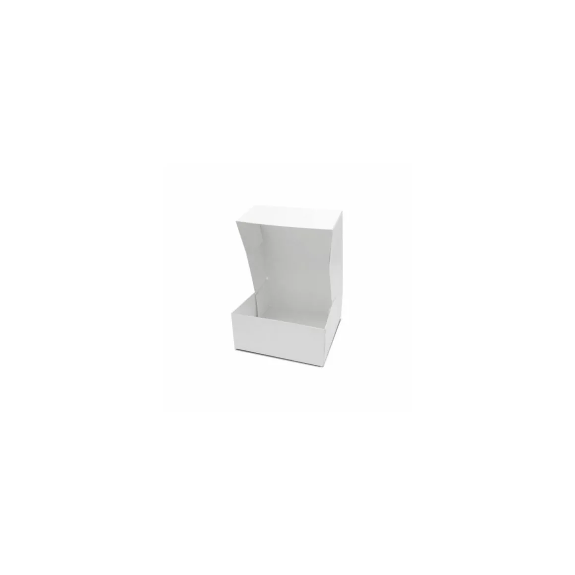 Boîte pâtissière blanche en carton 14 x 14 x 6 cm - par 50