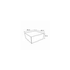 Boîte pâtissière en carton 28 x 28 x 8 cm - par 50