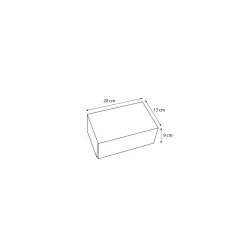 Boîte pâtissière en carton 20 x 13 x 9 cm - par 50