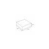 Boîte pâtissière kraft brun avec couvercle 28 x 28 x 8 cm - par 50