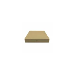 Boîte pâtissière Kraft brun 26 x 26 x 5 cm - par 50