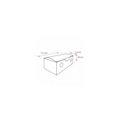 Boîte refermable kraft brun ingraissable 11,5 x 7,2 x 4,3 cm - par 750