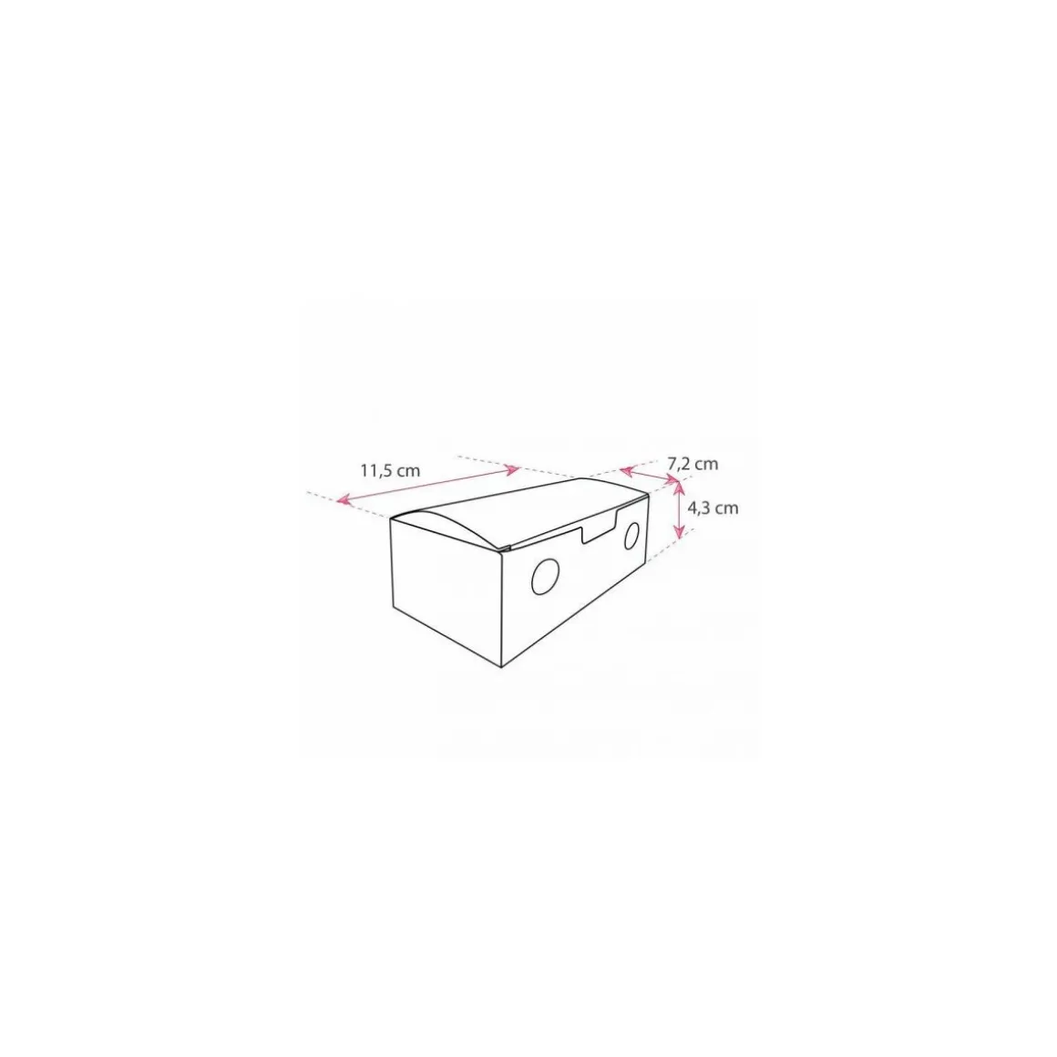 Boîte refermable kraft brun ingraissable 11,5 x 7,2 x 4,3 cm - par 750