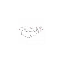 Boîte refermable kraft brun ingraissable 20 x 10 x 5 cm - par 375