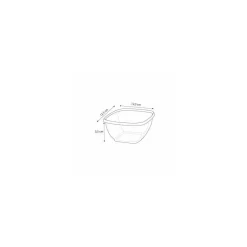 Boîte à salade plastique transparente Crudipack 500 ml - par 720