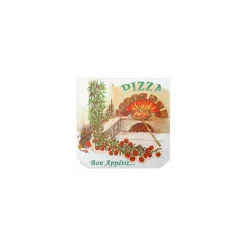 Boîtes à pizza à coins cassés "Olives" 29 x 29 x 3 cm - par 100