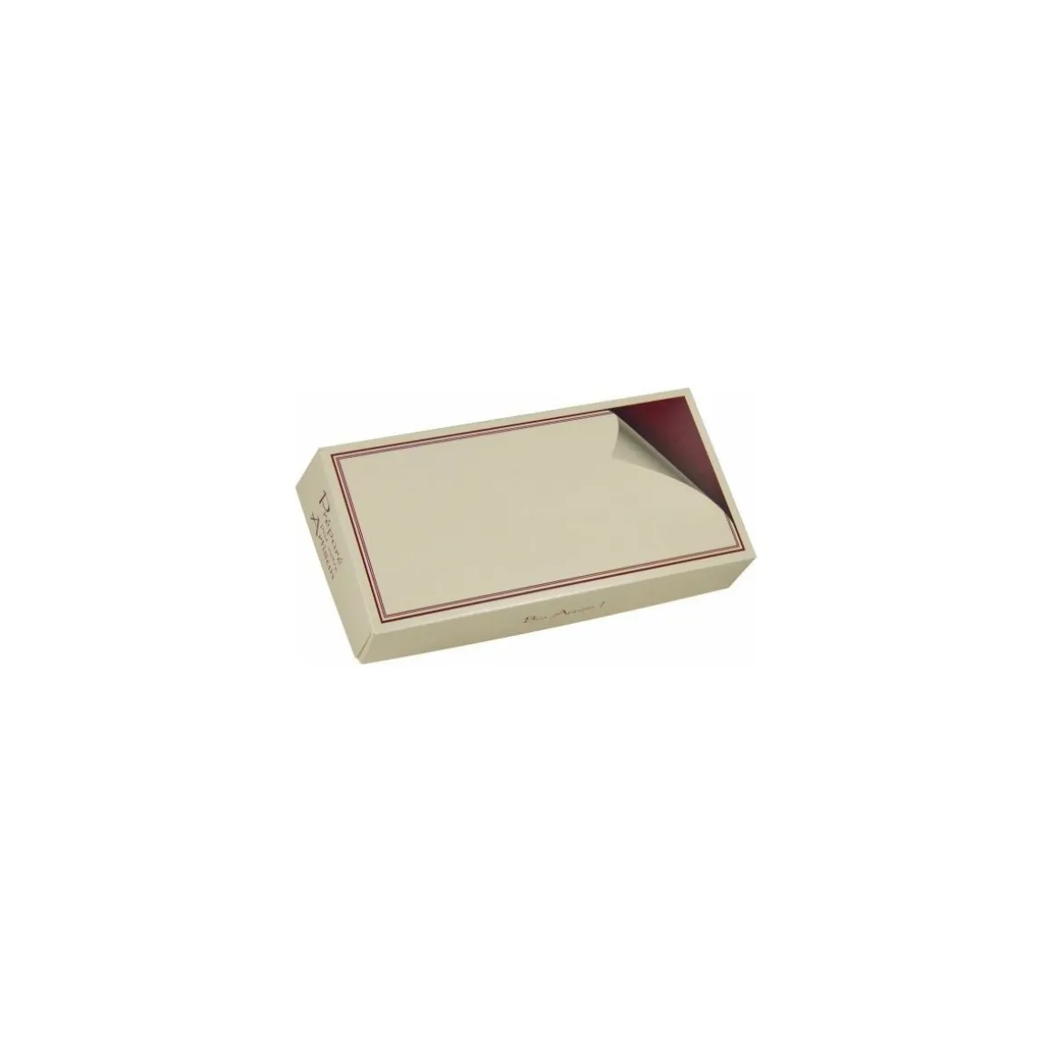 Boîte traiteur carton 3 coquilles 39 x 13 x 5 cm - par 50