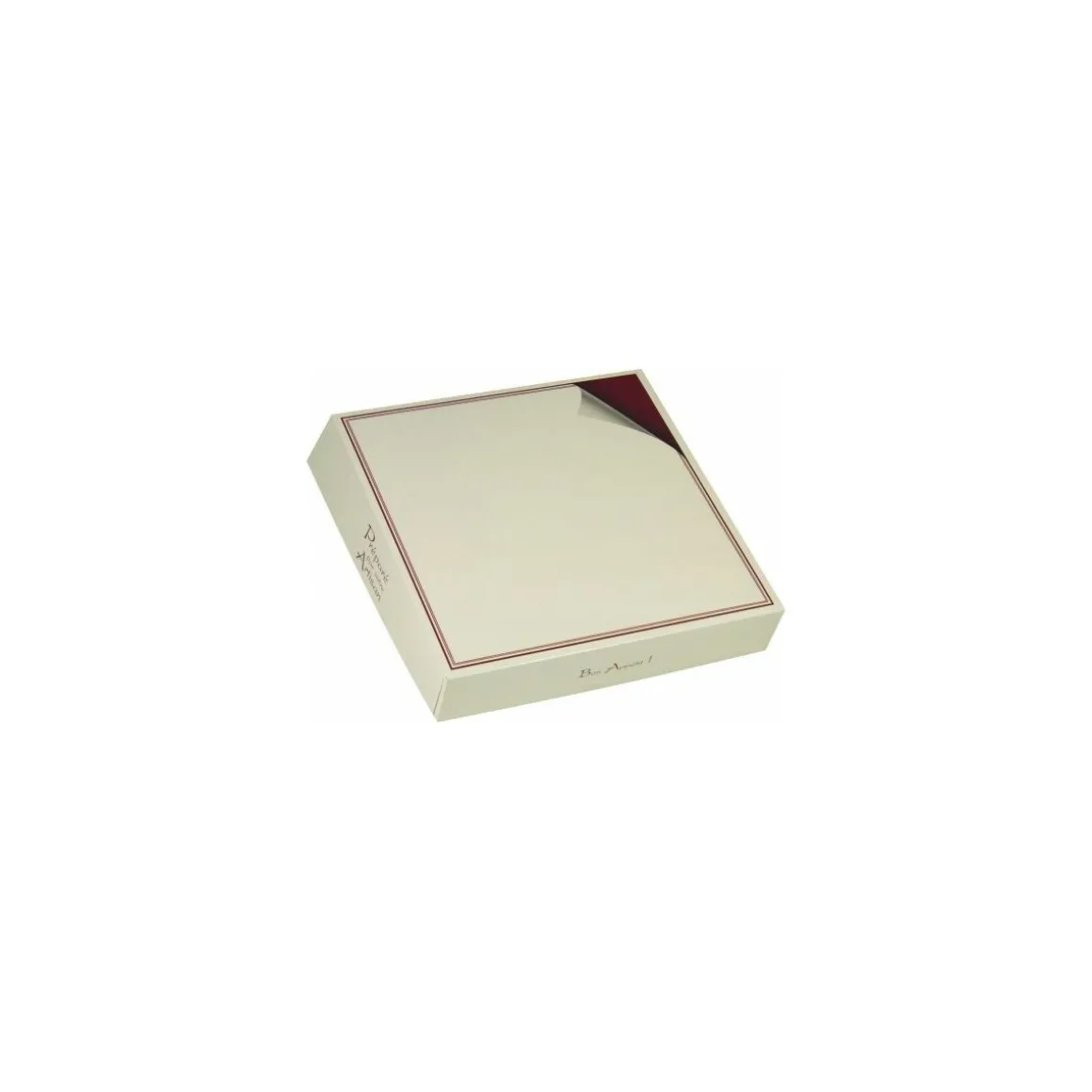 Boîte traiteur carton 4 coquilles 26 x 26 x 5 cm - par 50