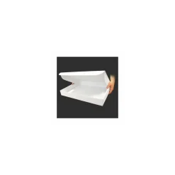 Boîte traiteur carton micro cannelures blanche 34 x 25 x 6 cm - par 25