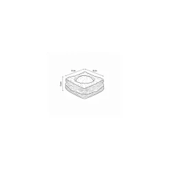 Bouchée carrée feuilletage au beurre 8 x 8 x 5 cm - par 60