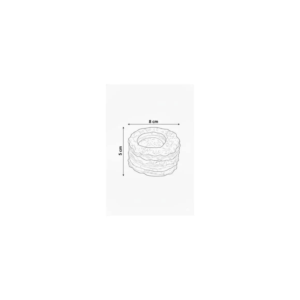 Bouchée ronde à la margarine végétale feuilletage ø 8 x 5 cm - par 60