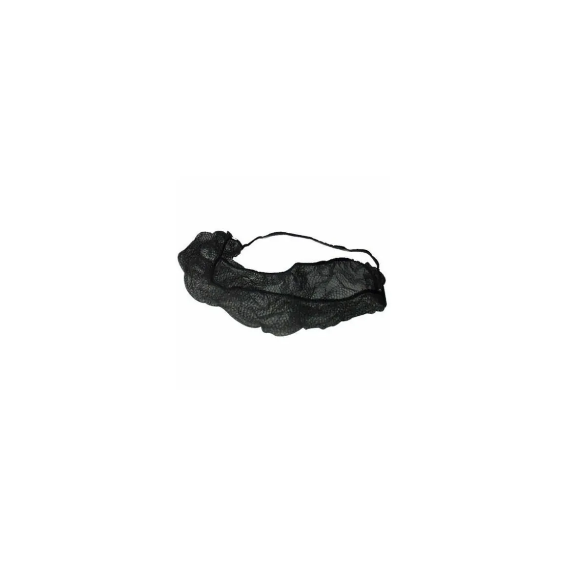 Cache barbe jetable PP non tissé noir 22 x 45 cm - par 100