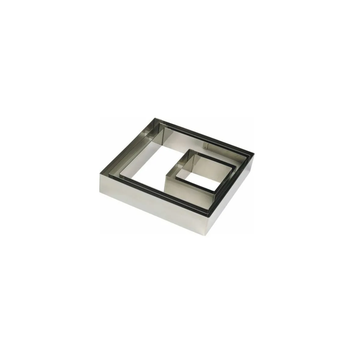 Cadre inox 6 x 6 x 3 cm