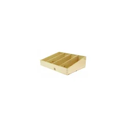 Cagette inclinée 3 réglettes amovibles en bois 40 x 30 x 12 cm - par 6