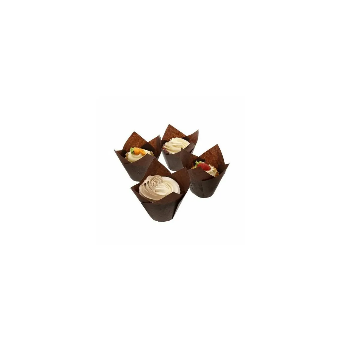 Caissette de cuisson papier brun "Tulip" 9,5 cm x 5 cm - par 200