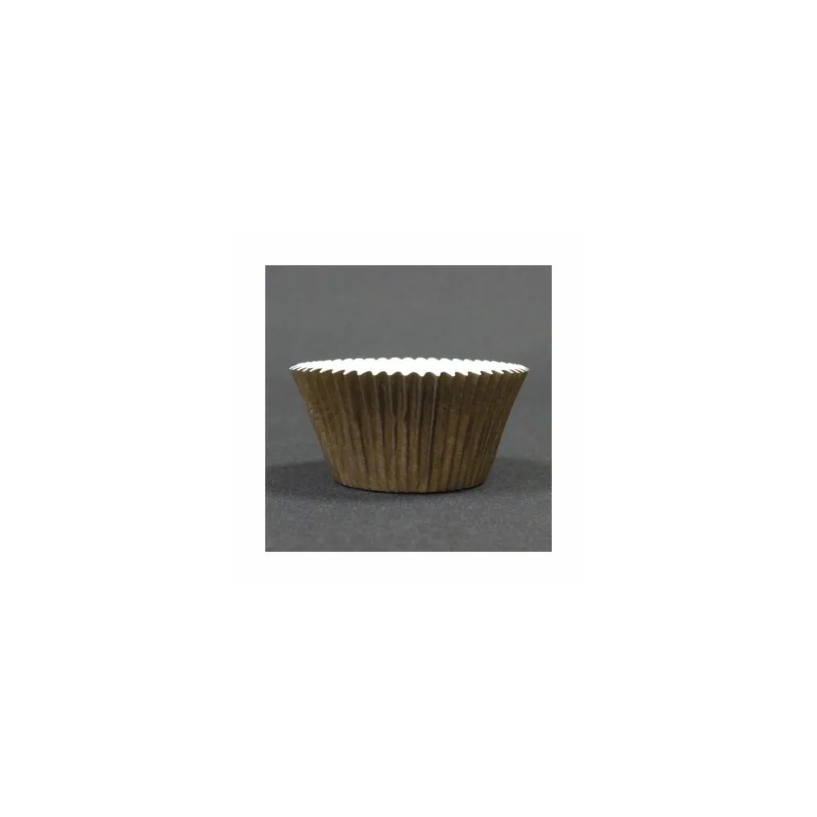 Caissette de cuisson ronde Optima 5 x 4 cm en carton brun - par 200