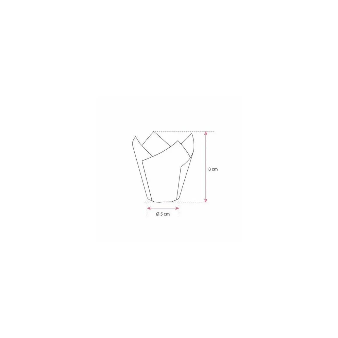 Caissette de cuisson Tulip couleurs assorties 8 x 5 cm - par 240