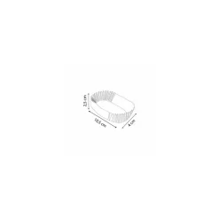 Caissette ovale plissée papier blanc 10,5 cm - par 1000