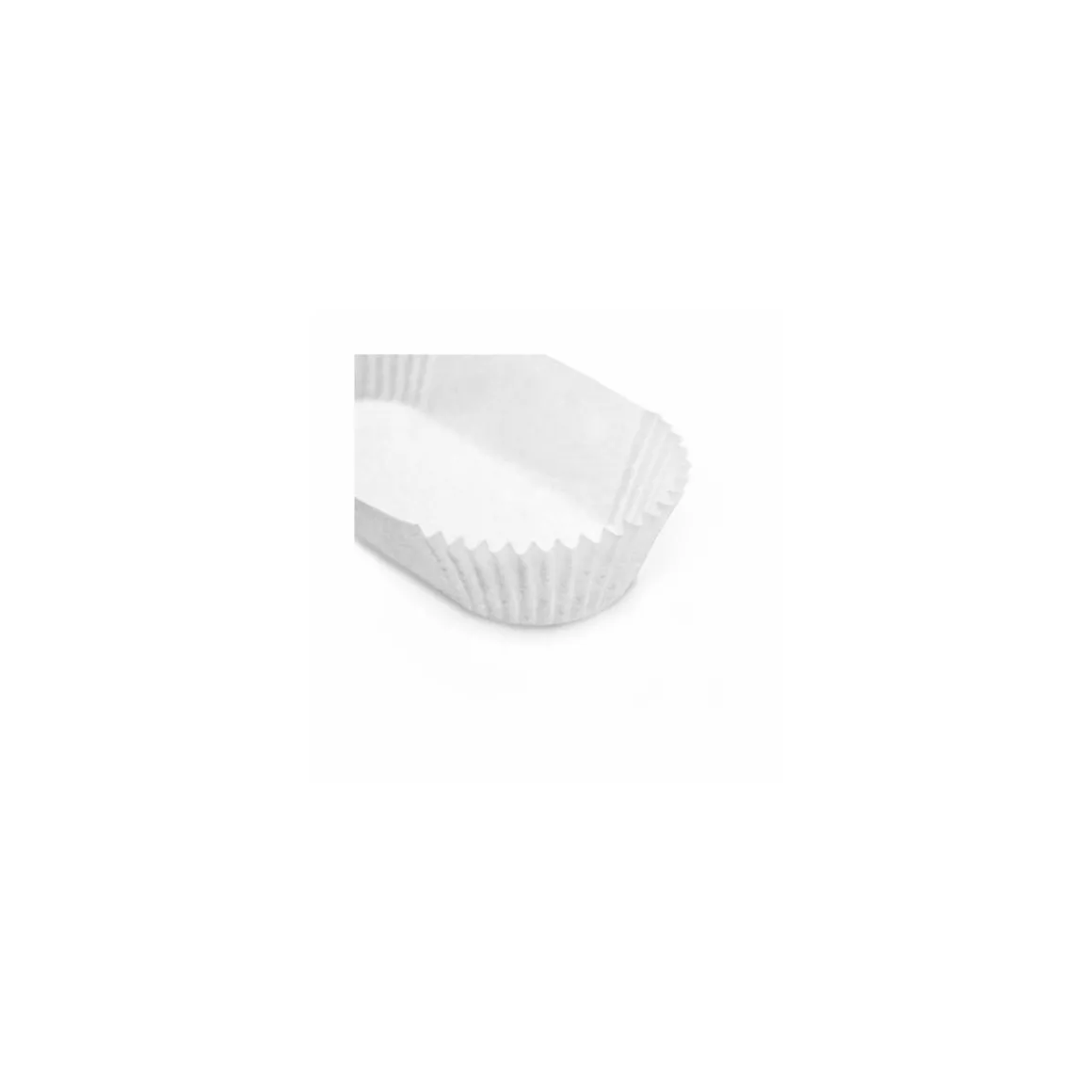 Caissette ovale plissée papier blanc 10,5 cm - par 1000