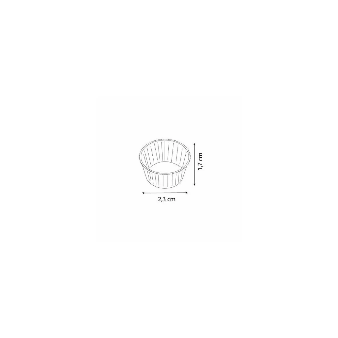 Caissette plissée blanche 2,3 x 1,7 cm (n°3) - par 1000