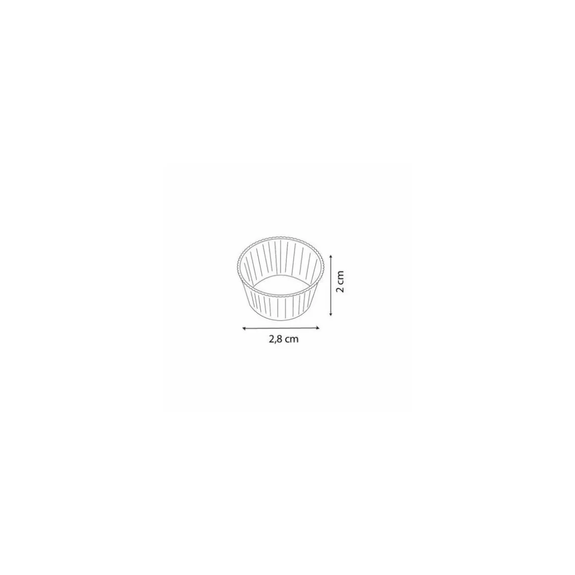 Caissette plissée blanche 2,8 x 2 cm (n°5) - par 1000