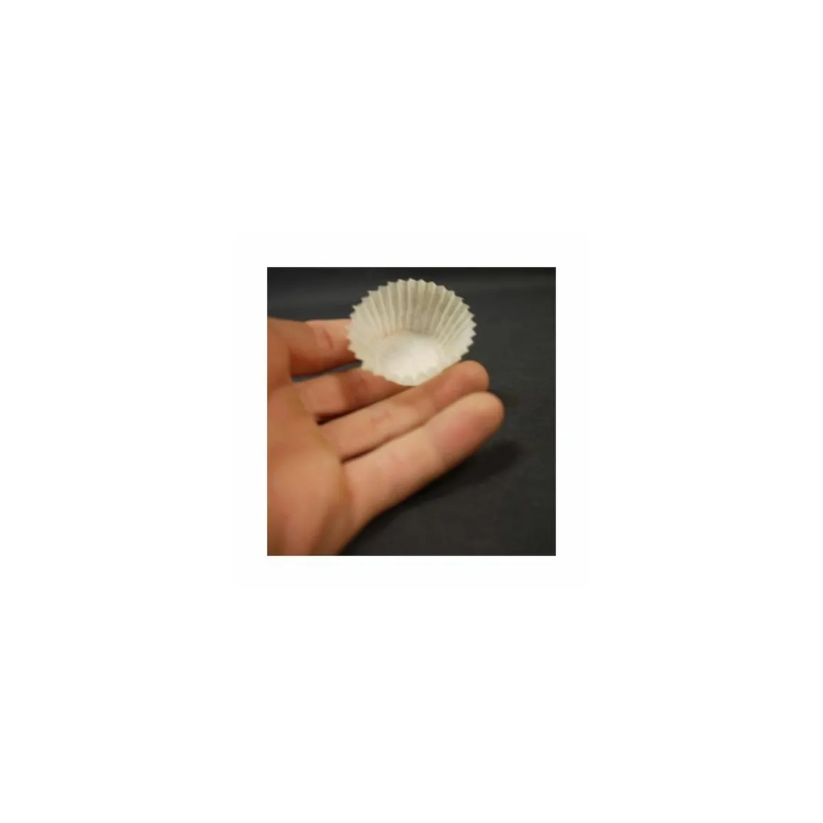 Caissette plissée blanche 2,8 x 2 cm (n°5) - par 1000