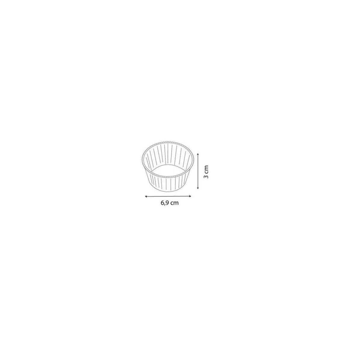 Caissette plissée brune 6,9 x 3 cm (n°1207) - par 1000