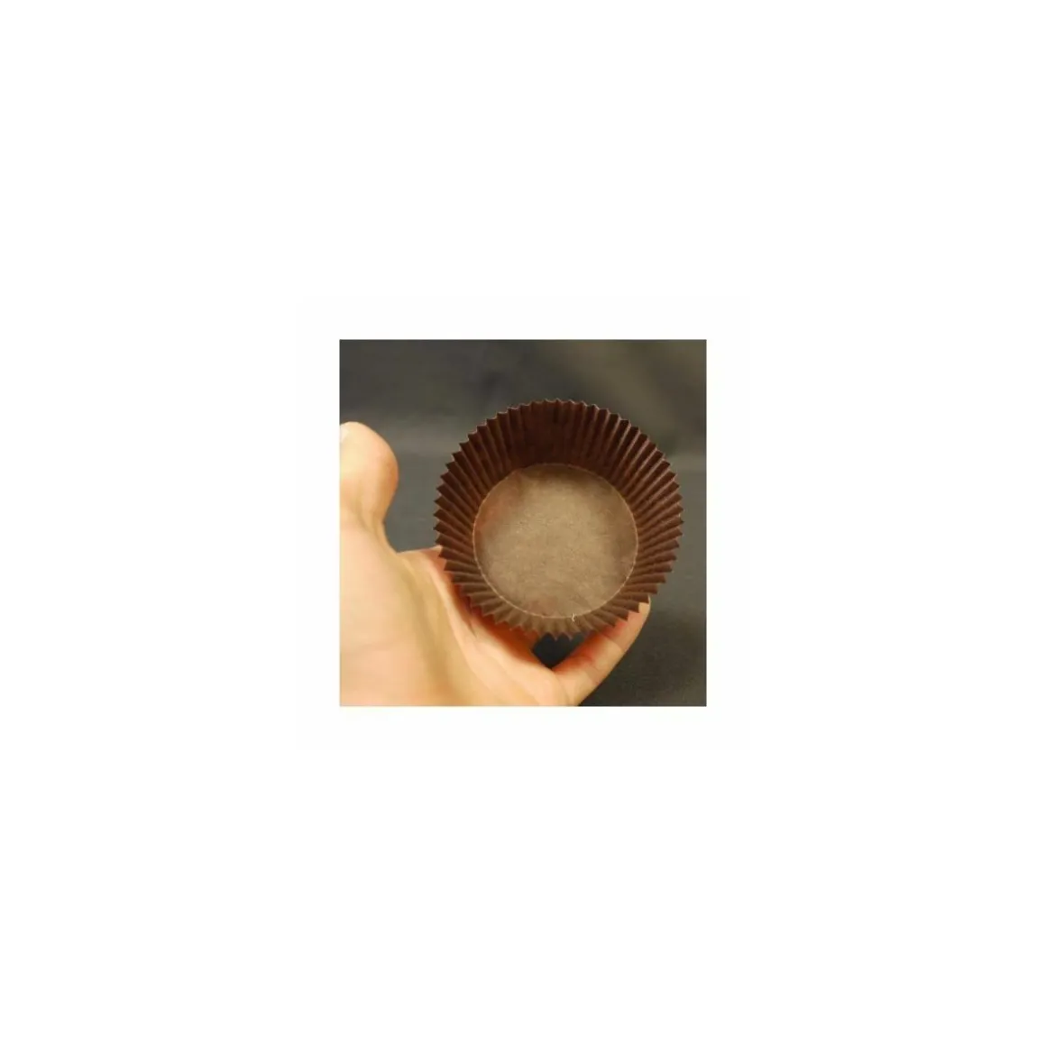 Caissette plissée brune 6,9 x 3 cm (n°1207) - par 1000