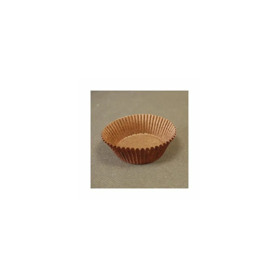 Caissette plissée brune 6 x 2,5 cm (n°1201) - par 1000