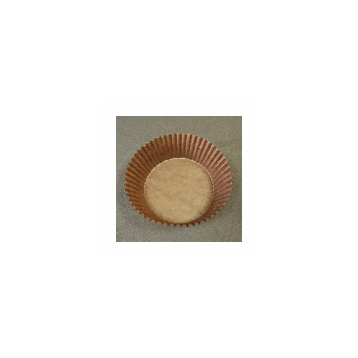 Caissette plissée brune 6 x 2,5 cm (n°1201) - par 1000