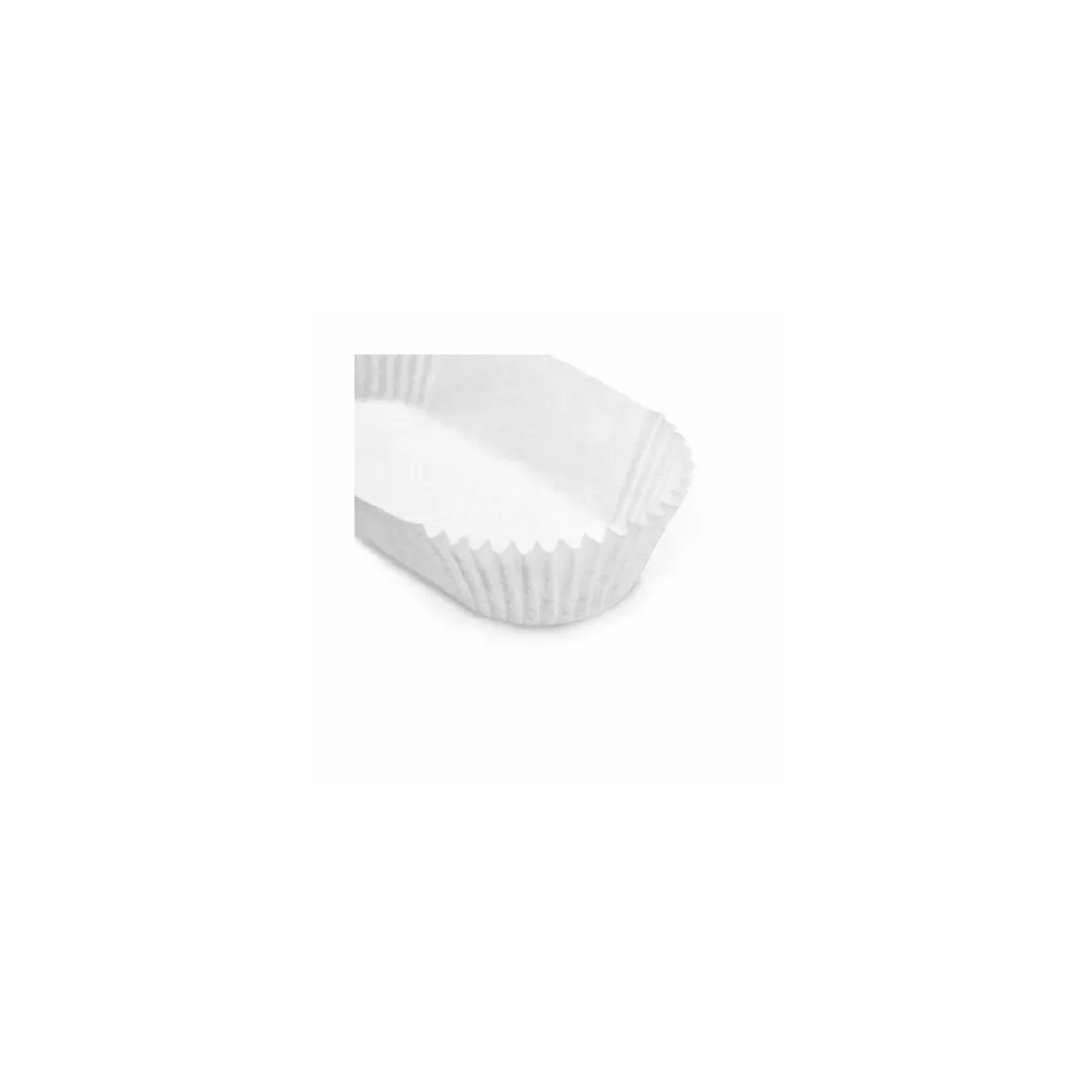 Caissette plissée ovale blanche 7,2 x 2,8 x 2 cm (n°82) - par 1000