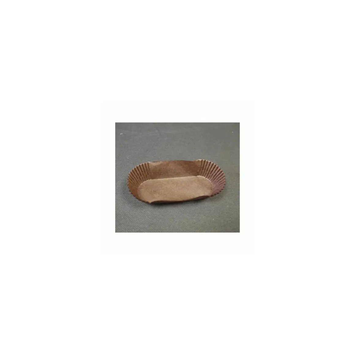 Caissette plissée ovale brune 10,5 x 4 x 2,5 cm (n°88) - par 1000