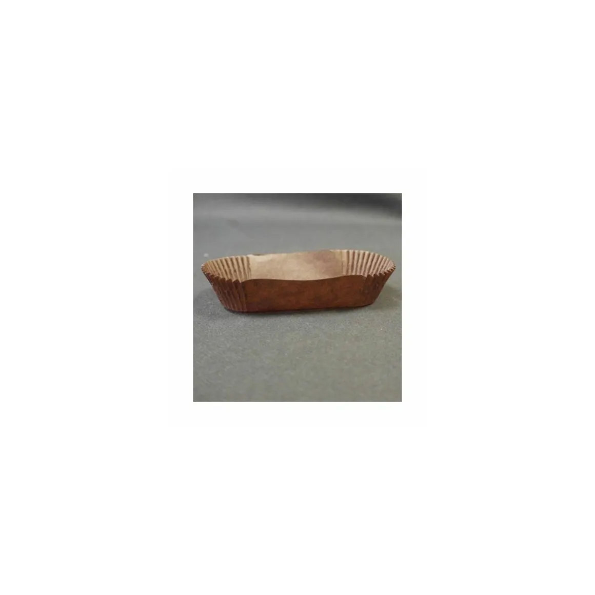 Caissette plissée ovale brune 10,5 x 4 x 2,5 cm (n°88) - par 1000