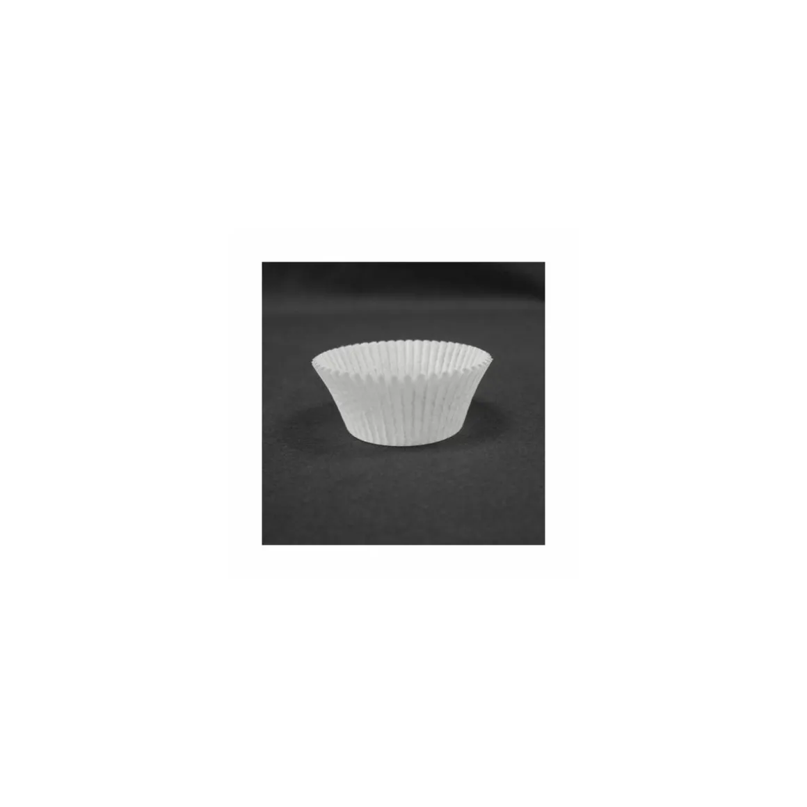 Caissette plissée ronde blanche 4,8 x 2,9 cm (n°10) - par 1000