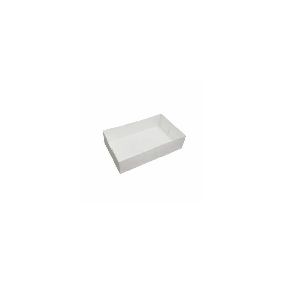 Caissette pâtissière blanche 26 x 15 x 6,5 cm - par 100