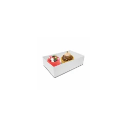 Caissette pâtissière blanche 26 x 15 x 6,5 cm - par 100