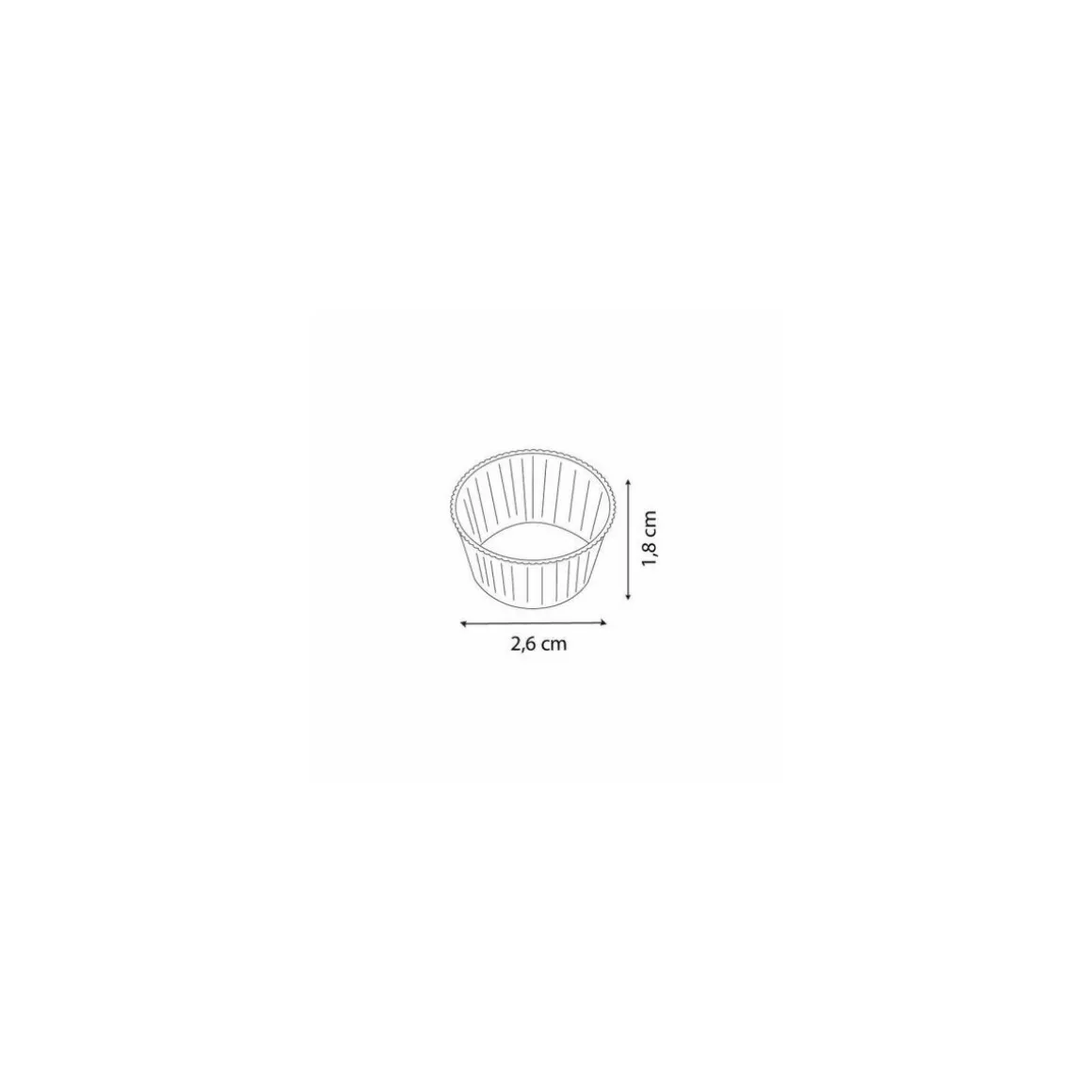 Caissette ronde plissée papier blanc ø 2,5 cm - par 1000