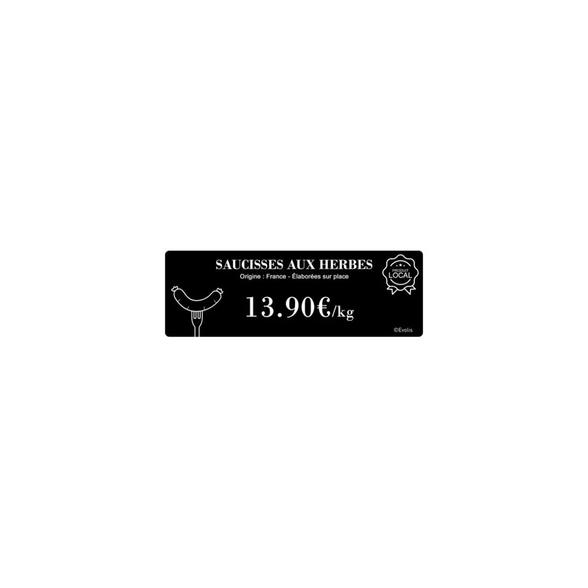 Cartes longues PVC noires Edikio Flex 5 x 15 cm - par 500