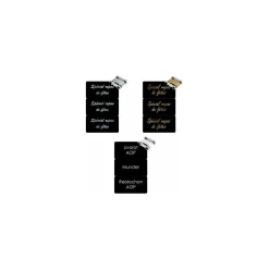 Cartes sécables PVC noires Edikio Access Flex et Duplex 8,56 x 5,4 cm - par 100
