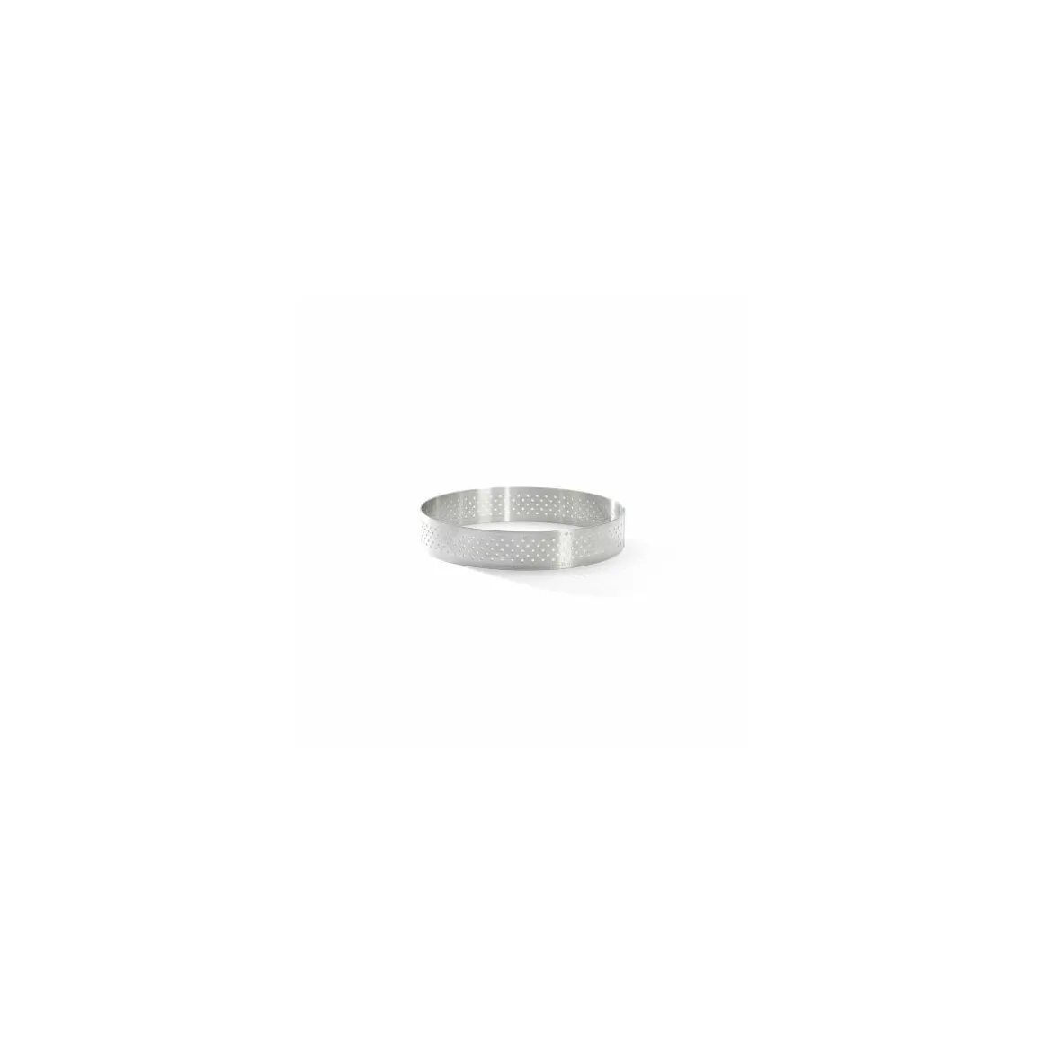Cercle à tarte perforé inox 10,5 x 2 cm