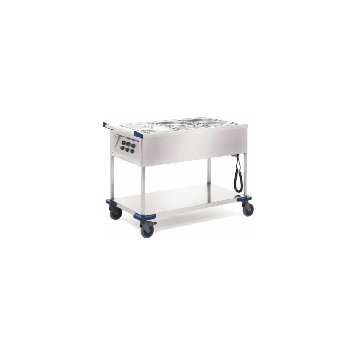 Chariot bain-marie 3 cuves GN 1/1