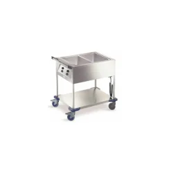Chariot bain-marie 2 cuves GN 1/1